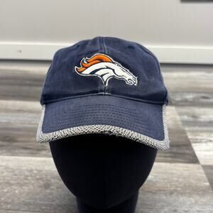 Reebok Denver Broncos Blue Orange OS Adjustable Football Baseball Cap Hat‎